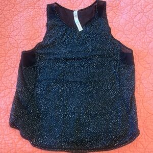 Lululemon Athletica Black Tank Top with White Dots